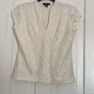 Style & Co. Women's Cream Lace Blouse